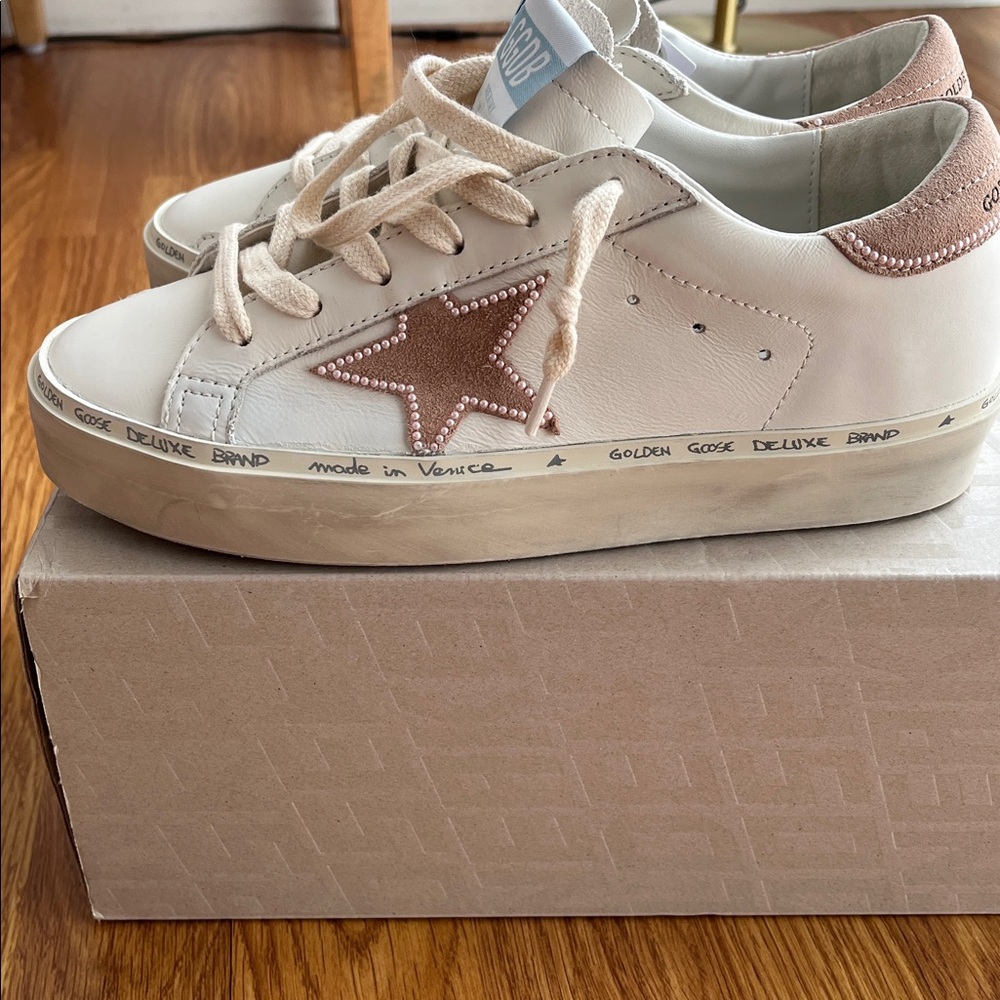 Golden Goose Star Hi Star
BNWT
Swarovski  white with pink / pearl